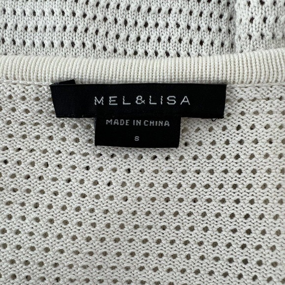 Mel & Lisa Brown & Cream 75% Silk Blend Pullover High Low Sweater - Size Small - Picture 8 of 9